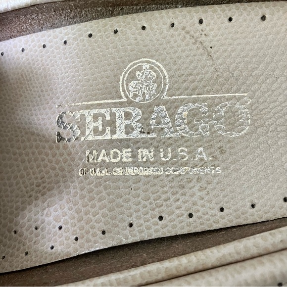 Sebago Leather Dan Clog Waxy Mule Loafers in Cream, size 8.5 - Picture 8 of 8